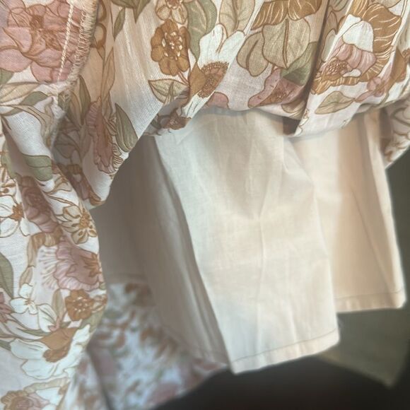 BOHME Floral Tiered Midi Skirt L - Picture 7 of 8